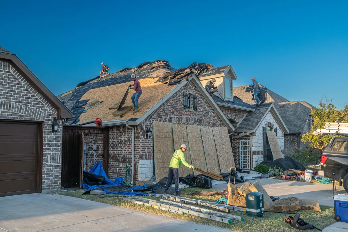 New residential roof replacement with premium shingles in Texas